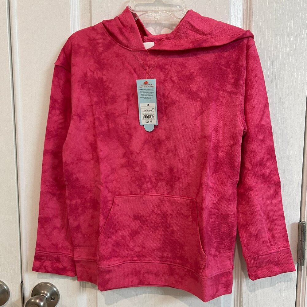 Cat & Jack NWT Girls Lightweight Hoodie Pullover Sweatshirt Pink size M
